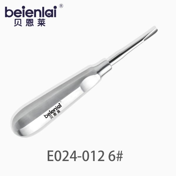 Benlai Dental Elevator E024-012 KXB 6#, Straight 4.5 Tip, Hollow Octagonal Handle